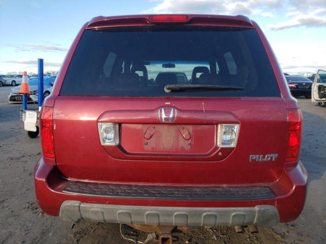 5FNYF18595B009506 - 2005 HONDA PILOT EXL RED photo 6