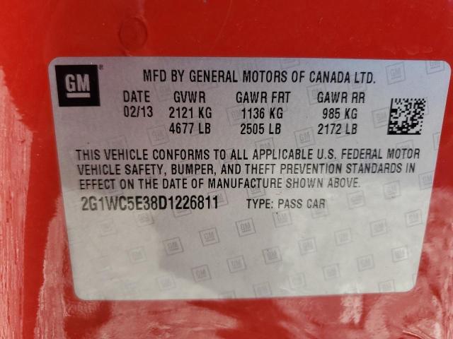 2G1WC5E38D1226811 - 2013 CHEVROLET IMPALA LTZ RED photo 12