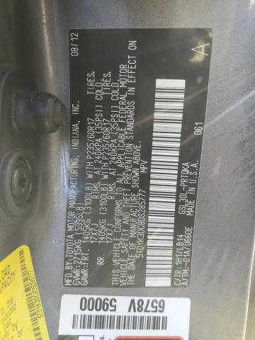 5TDYK3DC8DS285777 - 2013 TOYOTA SIENNA XLE GRAY photo 13