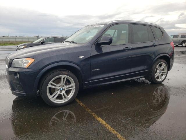 5UXWX7C50E0E78563 - 2014 BMW X3 XDRIVE35I BLUE photo 1