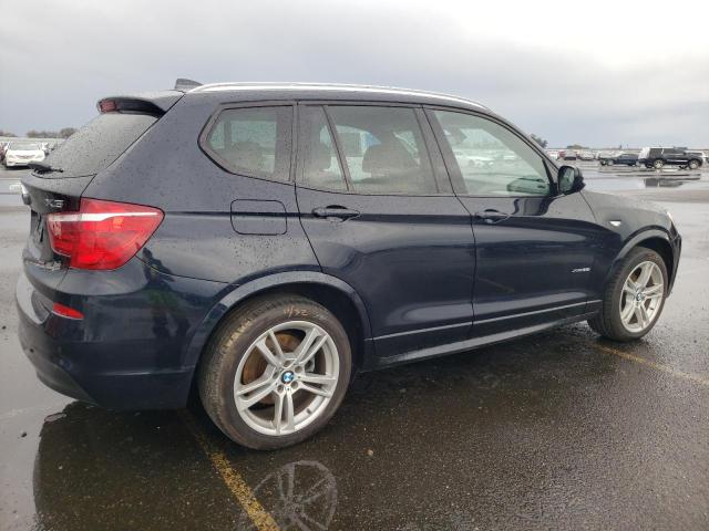 5UXWX7C50E0E78563 - 2014 BMW X3 XDRIVE35I BLUE photo 3