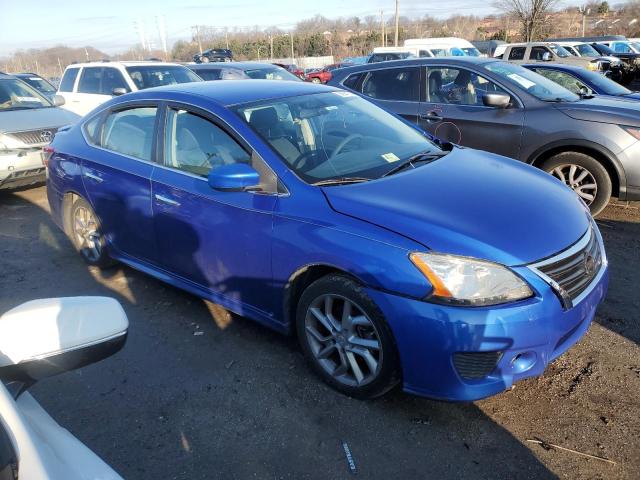 3N1AB7AP9DL691785 - 2013 NISSAN SENTRA S BLUE photo 4