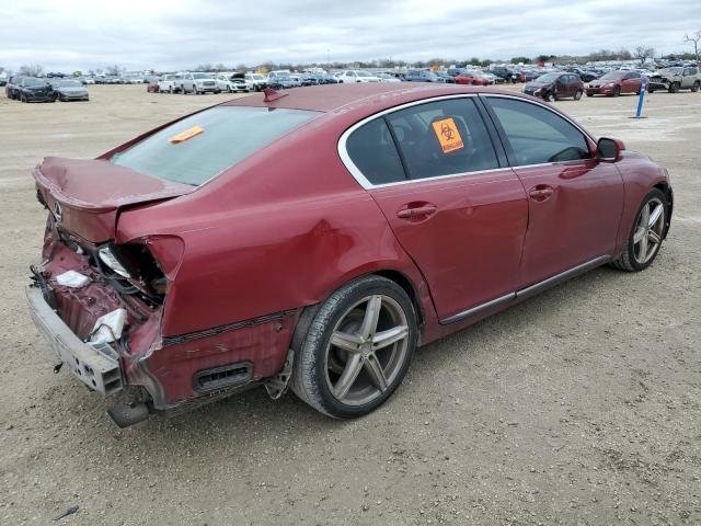 JTHBE96S090044163 - 2009 LEXUS GS 350 RED photo 3