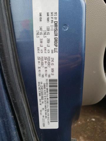 2C4RC1CG0CR199669 - 2012 CHRYSLER TOWN & COU TOURING L BLUE photo 14