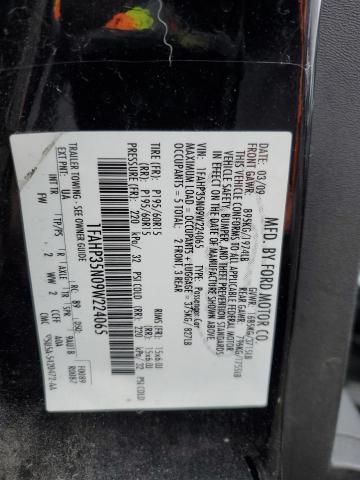 1FAHP35N09W224065 - 2009 FORD FOCUS SE BLACK photo 13