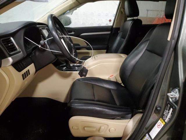 5TDJKRFH0FS121858 - 2015 TOYOTA HIGHLANDER XLE GRAY photo 7