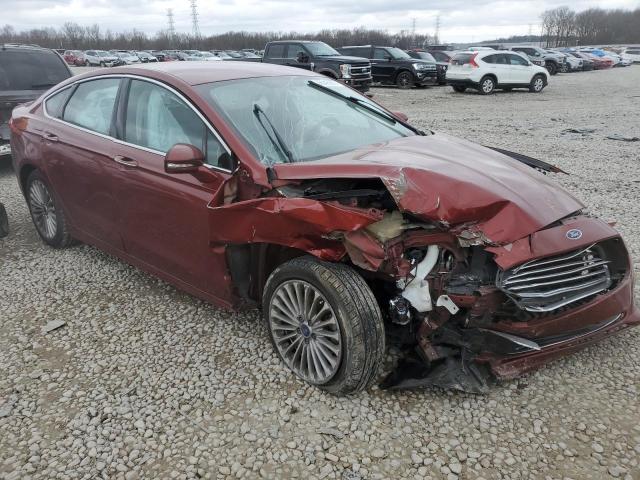 3FA6P0K90ER300135 - 2014 FORD FUSION TITANIUM BURGUNDY photo 4