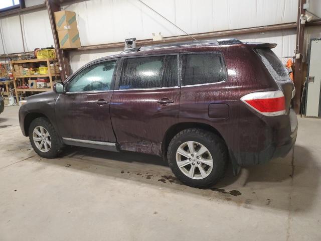 5TDBK3EH0DS249467 - 2013 TOYOTA HIGHLANDER BASE MAROON photo 2