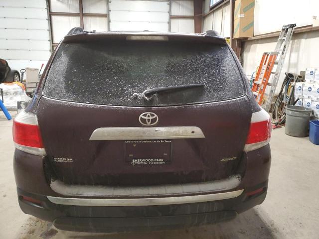 5TDBK3EH0DS249467 - 2013 TOYOTA HIGHLANDER BASE MAROON photo 6