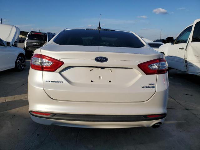 3FA6P0LU6DR234630 - 2013 FORD FUSION SE HYBRID WHITE photo 6