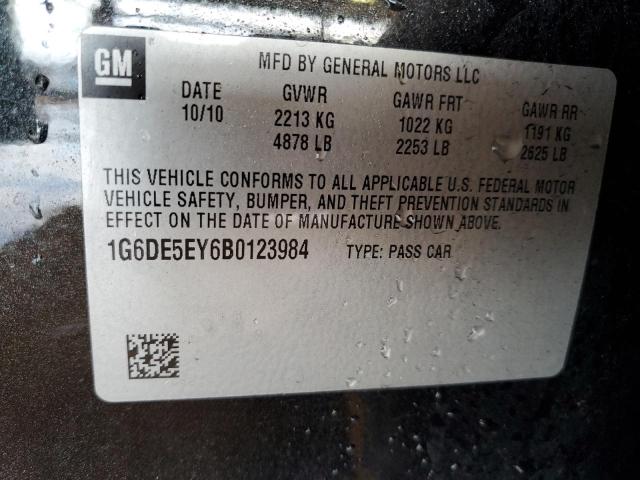 1G6DE5EY6B0123984 - 2011 CADILLAC CTS LUXURY COLLECTION BLACK photo 12