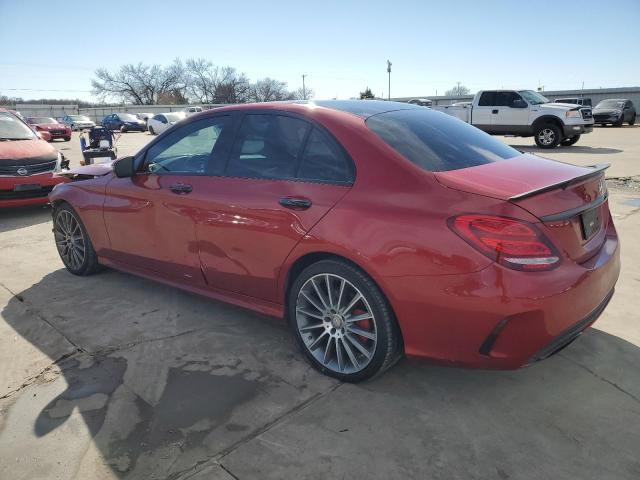 55SWF4JB5GU152916 - 2016 MERCEDES-BENZ C 300 RED photo 2