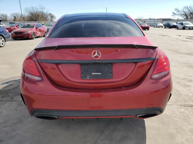 55SWF4JB5GU152916 - 2016 MERCEDES-BENZ C 300 RED photo 6