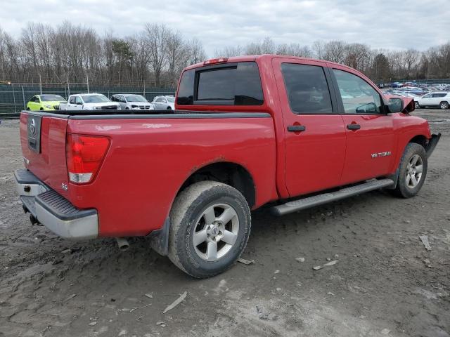 1N6AA07C88N300656 - 2008 NISSAN TITAN XE RED photo 3