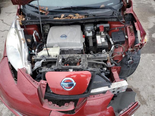 1N4AZ0CP3DC401006 - 2013 NISSAN LEAF S RED photo 11