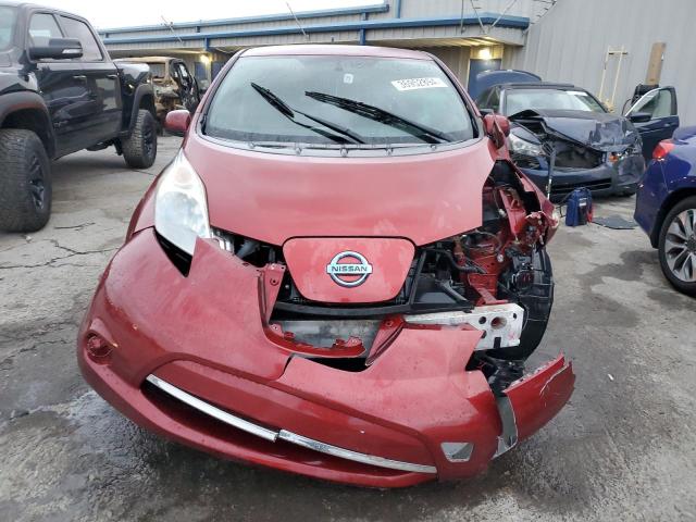 1N4AZ0CP3DC401006 - 2013 NISSAN LEAF S RED photo 5