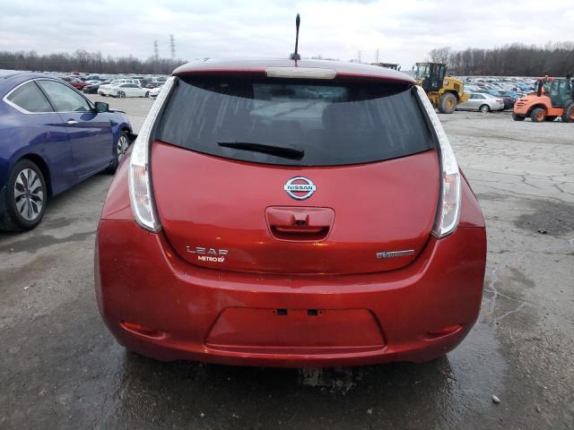 1N4AZ0CP3DC401006 - 2013 NISSAN LEAF S RED photo 6