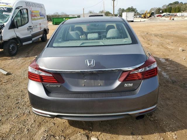 1HGCR2F33GA124401 - 2016 HONDA ACCORD LX GRAY photo 6