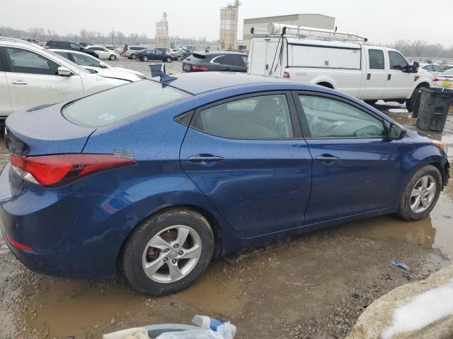 5NPDH4AE3FH561462 - 2015 HYUNDAI ELANTRA SE BLUE photo 3