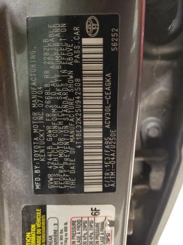 4T1BE32K25U942508 - 2005 TOYOTA CAMRY LE GRAY photo 13