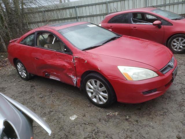 1HGCM72687A007165 - 2007 HONDA ACCORD EX RED photo 4