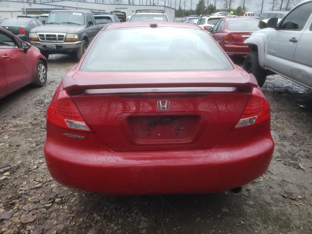 1HGCM72687A007165 - 2007 HONDA ACCORD EX RED photo 6