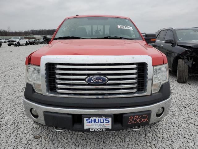 1FTFX1EF0BFA10536 - 2011 FORD F150 SUPER CAB RED photo 5