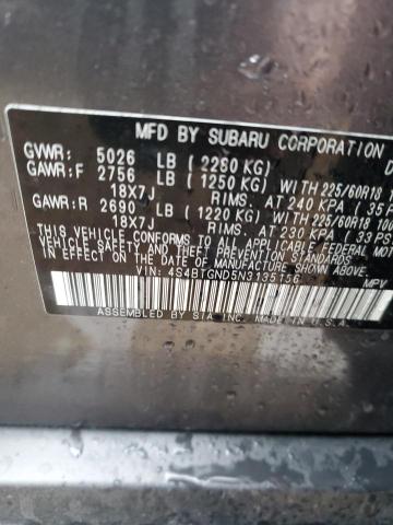 4S4BTGND5N3135156 - 2022 SUBARU OUTBACK LIMITED XT GRAY photo 13