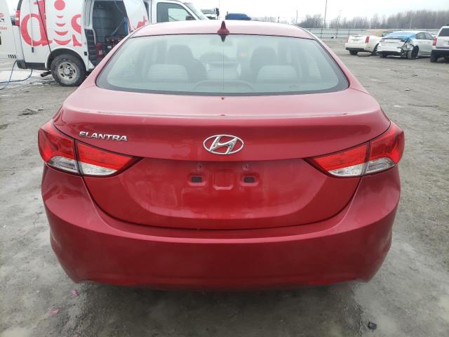 KMHDH4AE2DU938054 - 2013 HYUNDAI ELANTRA GLS RED photo 6