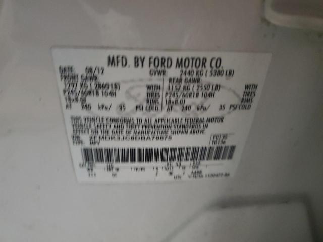 2FMDK3JC8DBA79875 - 2013 FORD EDGE SEL WHITE photo 13