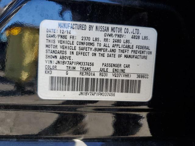 JN1BV7AP1FM337456 - 2015 INFINITI Q50 BASE BLACK photo 12