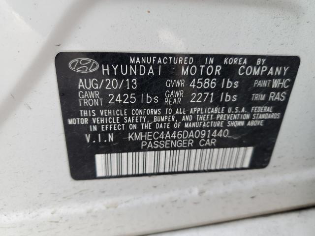 KMHEC4A46DA091440 - 2013 HYUNDAI SONATA HYBRID WHITE photo 13