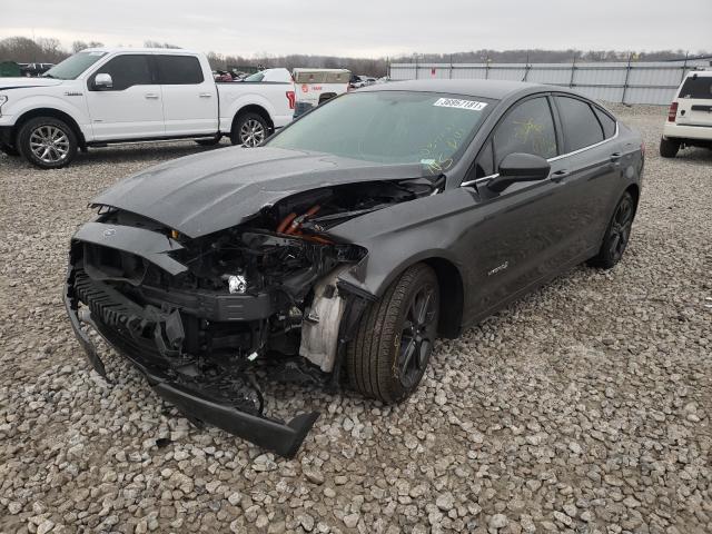 3FA6P0LU6JR132269 - 2018 FORD FUSION SE HYBRID CHARCOAL photo 2