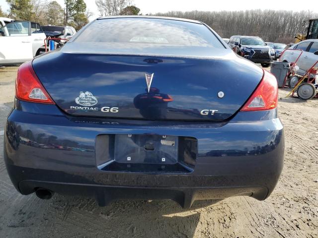 1G2ZH17N584187882 - 2008 PONTIAC G6 GT BLUE photo 6