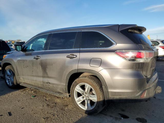 5TDDCRFH0GS019522 - 2016 TOYOTA HIGHLANDER HYBRID LIMITED GRAY photo 2