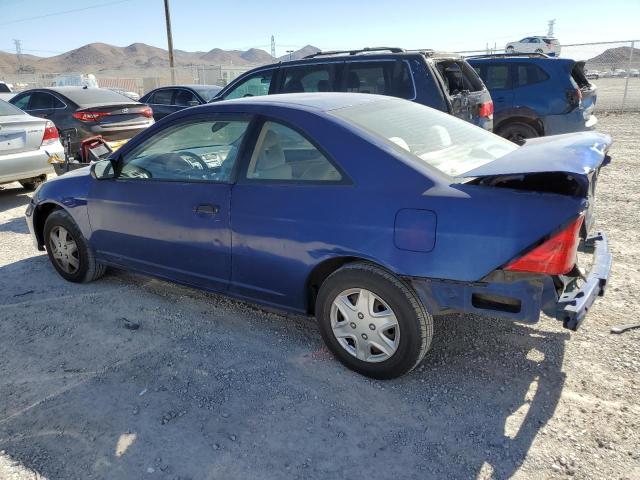 1HGEM22155L062383 - 2005 HONDA CIVIC DX VP BLUE photo 2