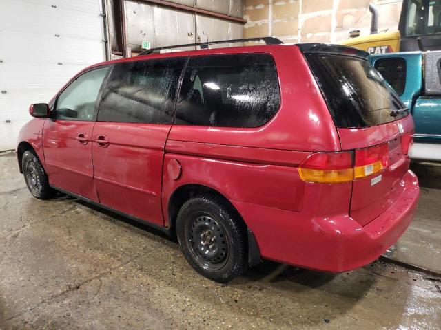 5FNRL18622B027329 - 2002 HONDA ODYSSEY EX RED photo 2