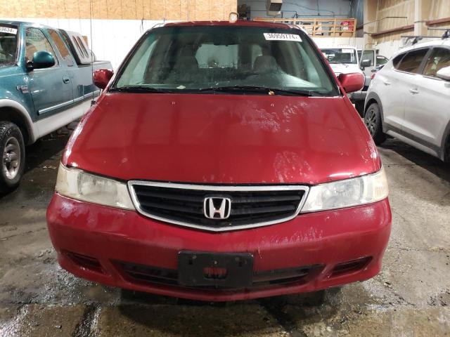 5FNRL18622B027329 - 2002 HONDA ODYSSEY EX RED photo 5