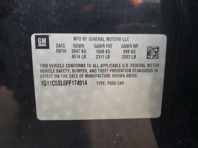 1G11C5SL6FF174914 - 2015 CHEVROLET MALIBU 1LT 黑色 照片 12