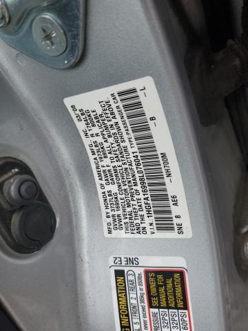 1HGFA16998L076041 - 2008 HONDA CIVIC EXL Արծաթագույն լուսանկար 12