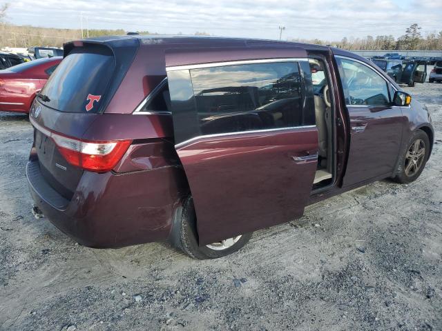 5FNRL5H99BB047028 - 2011 HONDA ODYSSEY TOURING BURGUNDY photo 3