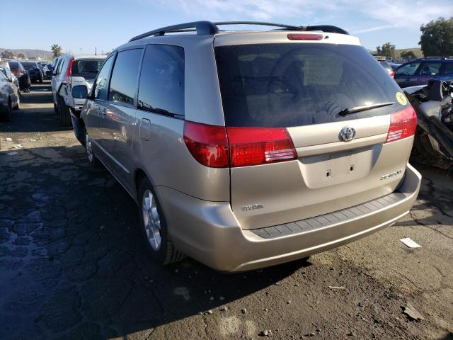 5TDZA22C95S240126 - 2005 TOYOTA SIENNA XLE TAN photo 2