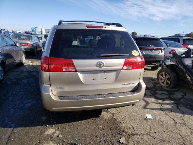 5TDZA22C95S240126 - 2005 TOYOTA SIENNA XLE TAN photo 6