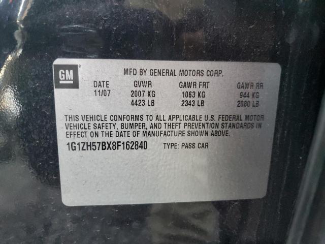 1G1ZH57BX8F162840 - 2008 CHEVROLET MALIBU 1LT 黑色 照片 12