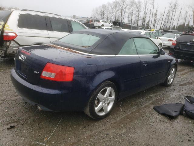 WAUAC48H34K013376 - 2004 AUDI A4 1.8 CABRIOLET BLUE photo 3