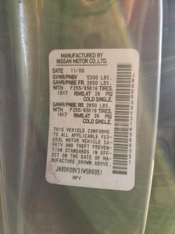 JN8DR09Y31W586051 - 2001 NISSAN PATHFINDER LE BROWN photo 13