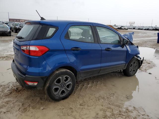 MAJ3S2FE5MC399116 - 2021 FORD ECOSPORT S BLUE photo 3