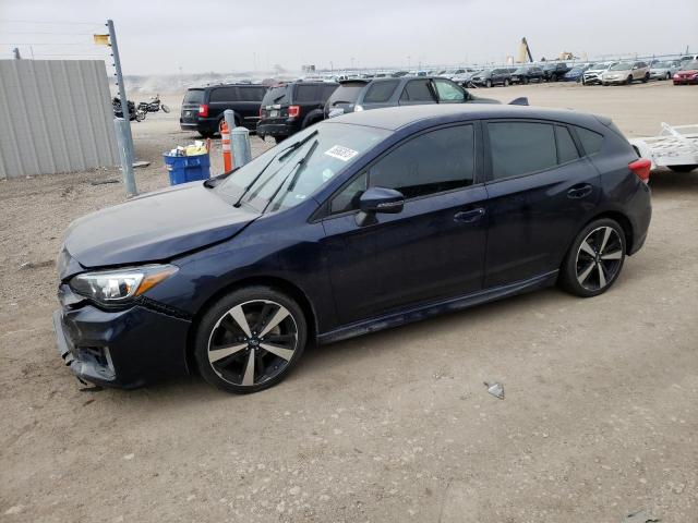 4S3GTAJ60K1711094 - 2019 SUBARU IMPREZA SPORT BLUE photo 1