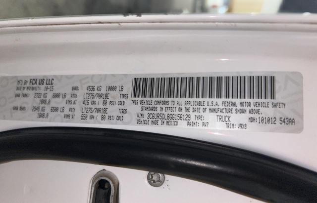 3C6UR5DL8GG156129 - 2016 RAM 2500 SLT თეთრი ფოტო 10