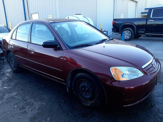 JHMES16522S006798 - 2002 HONDA CIVIC LX BURGUNDY photo 4